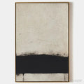 ARTOVITAS Minimalist Black and White Landscape – Textured Abstract Painting, Vertical - image 1