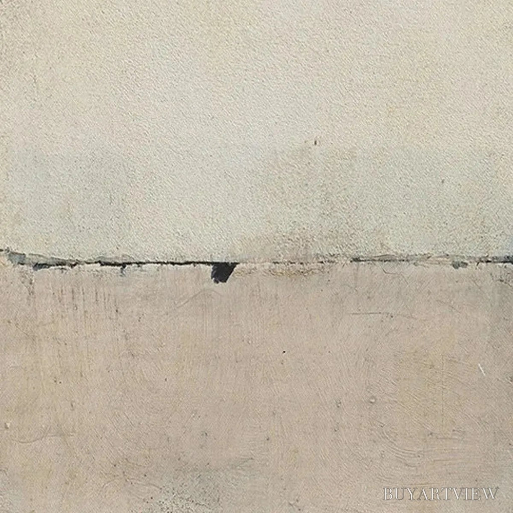 ARTOVITAS Minimalist Earthscape – Neutral Abstract Landscape Painting, Vertical - image 3