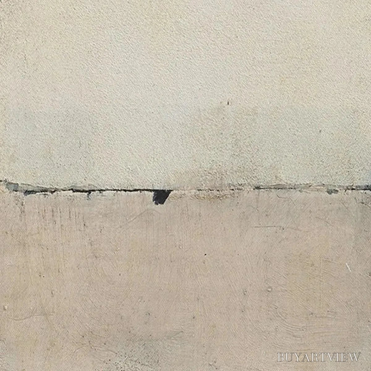 ARTOVITAS Minimalist Earthscape – Neutral Abstract Landscape Painting, Vertical - image 3