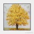 ARTOVITAS Golden Majesty – Textured Golden Tree Painting, Square - image 1