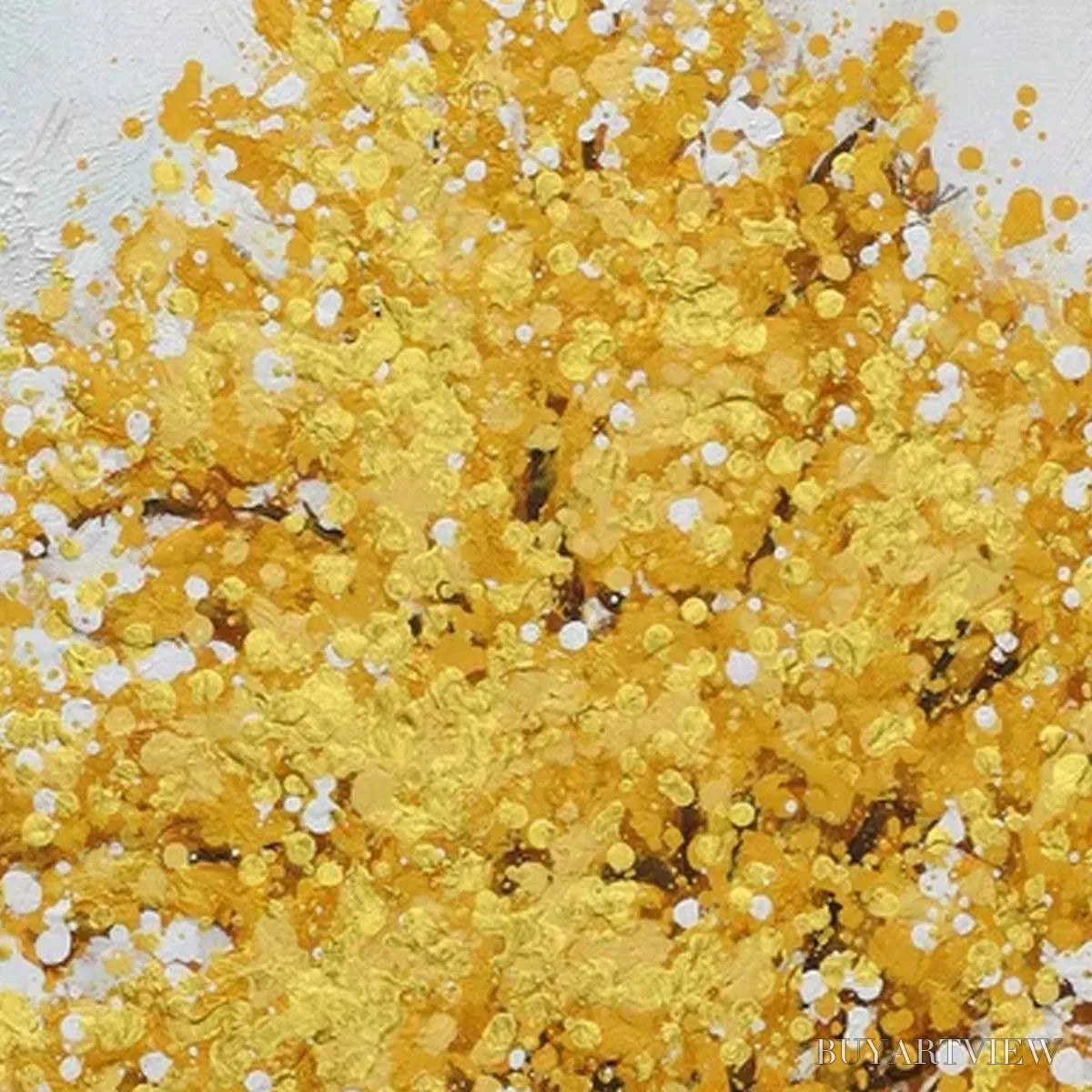 ARTOVITAS Golden Majesty – Textured Golden Tree Painting, Square - image 6