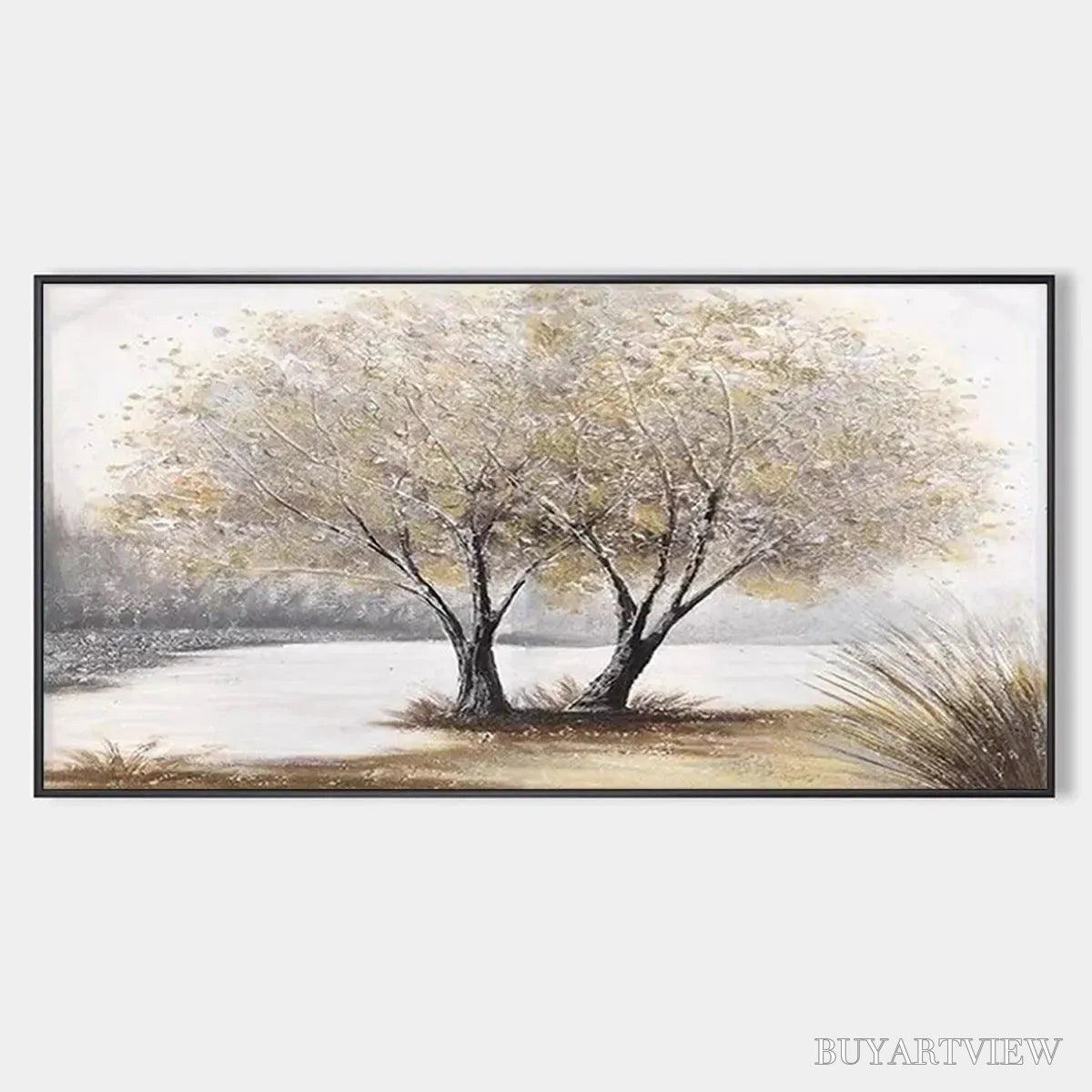 ARTOVITAS Twilight Trees – Serene Landscape Painting of Trees by the Water - image 1