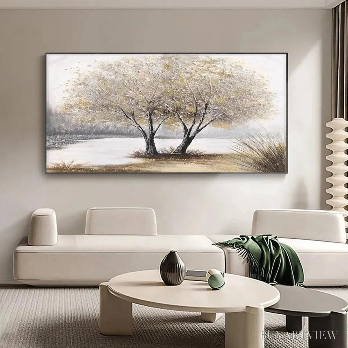 ARTOVITAS Twilight Trees – Serene Landscape Painting of Trees by the Water - image 3
