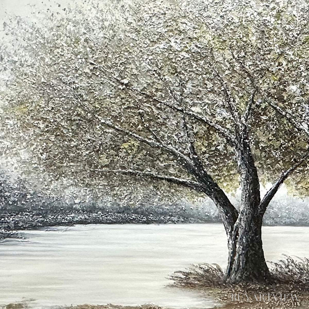 ARTOVITAS Twilight Trees – Serene Landscape Painting of Trees by the Water - image 5