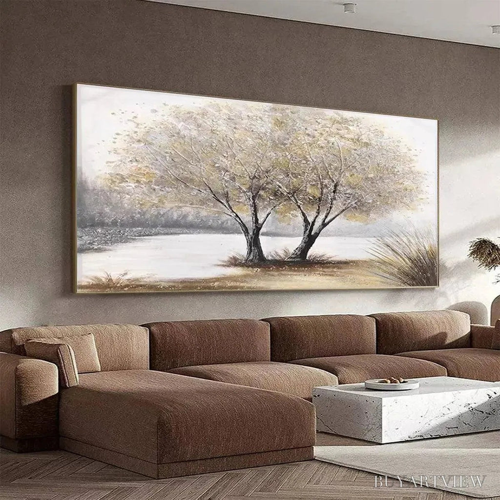 ARTOVITAS Twilight Trees – Serene Landscape Painting of Trees by the Water - image 6