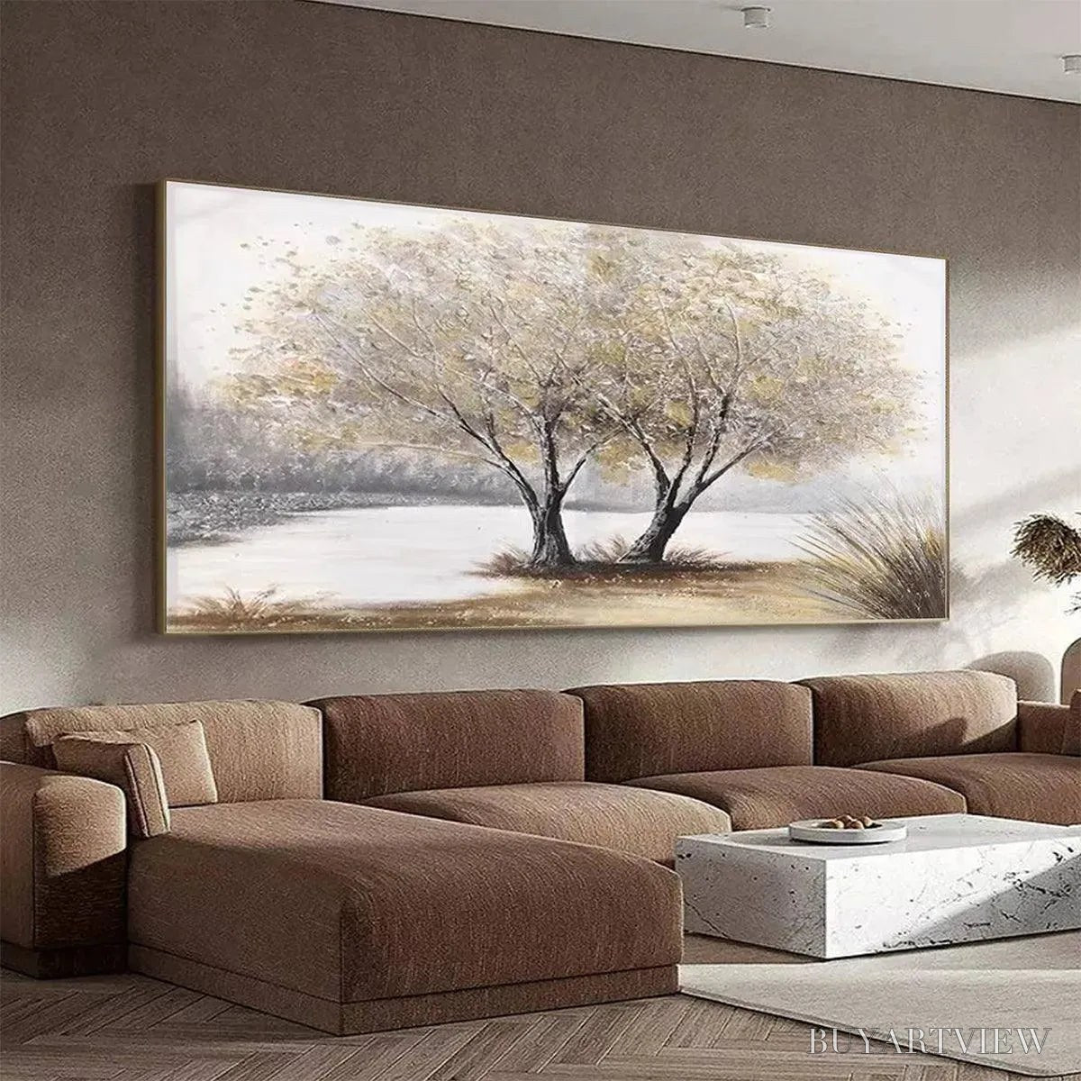 ARTOVITAS Twilight Trees – Serene Landscape Painting of Trees by the Water - image 6