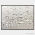 ARTOVITAS White Greens – Textured Abstract Golf Landscape Painting - image 1
