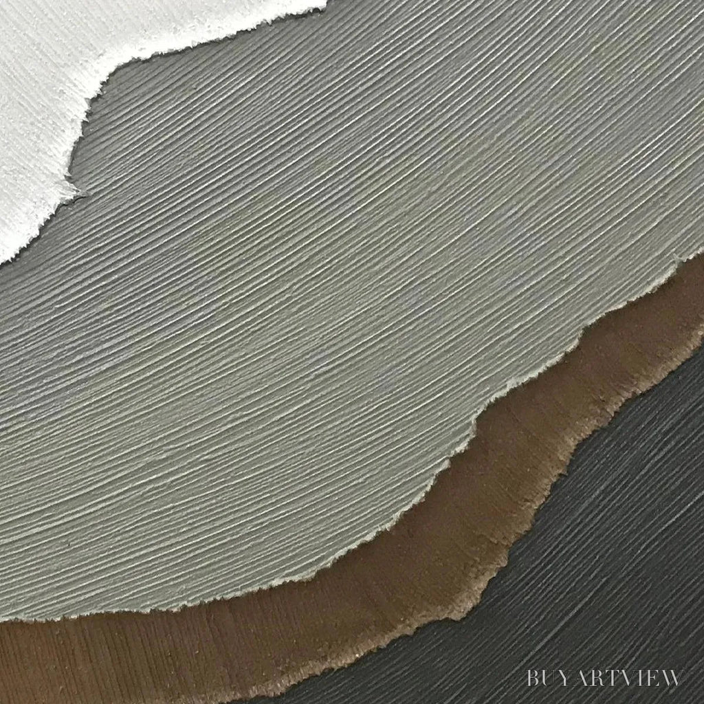 ARTOVITAS Earth Tones – Textured Abstract Landscape Painting in Neutral Colors - image 3