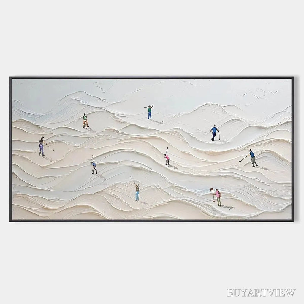 ARTOVITAS Fairway Vista – Textured Golf Course Landscape Painting - image 1