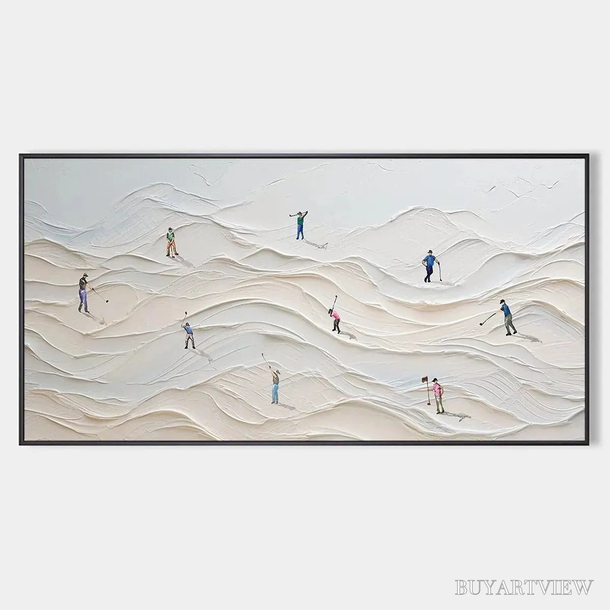 ARTOVITAS Fairway Vista – Textured Golf Course Landscape Painting - image 1