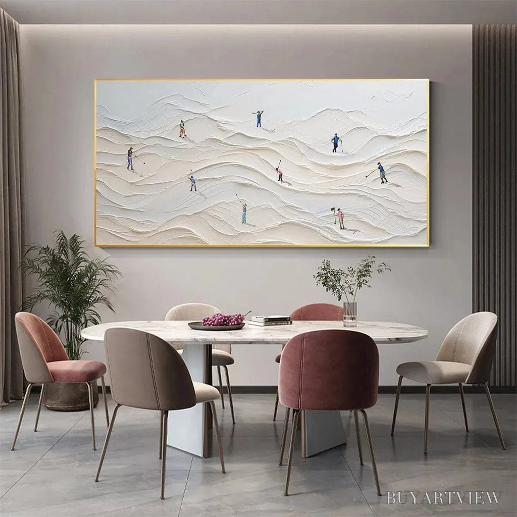 ARTOVITAS Fairway Vista – Textured Golf Course Landscape Painting - image 2