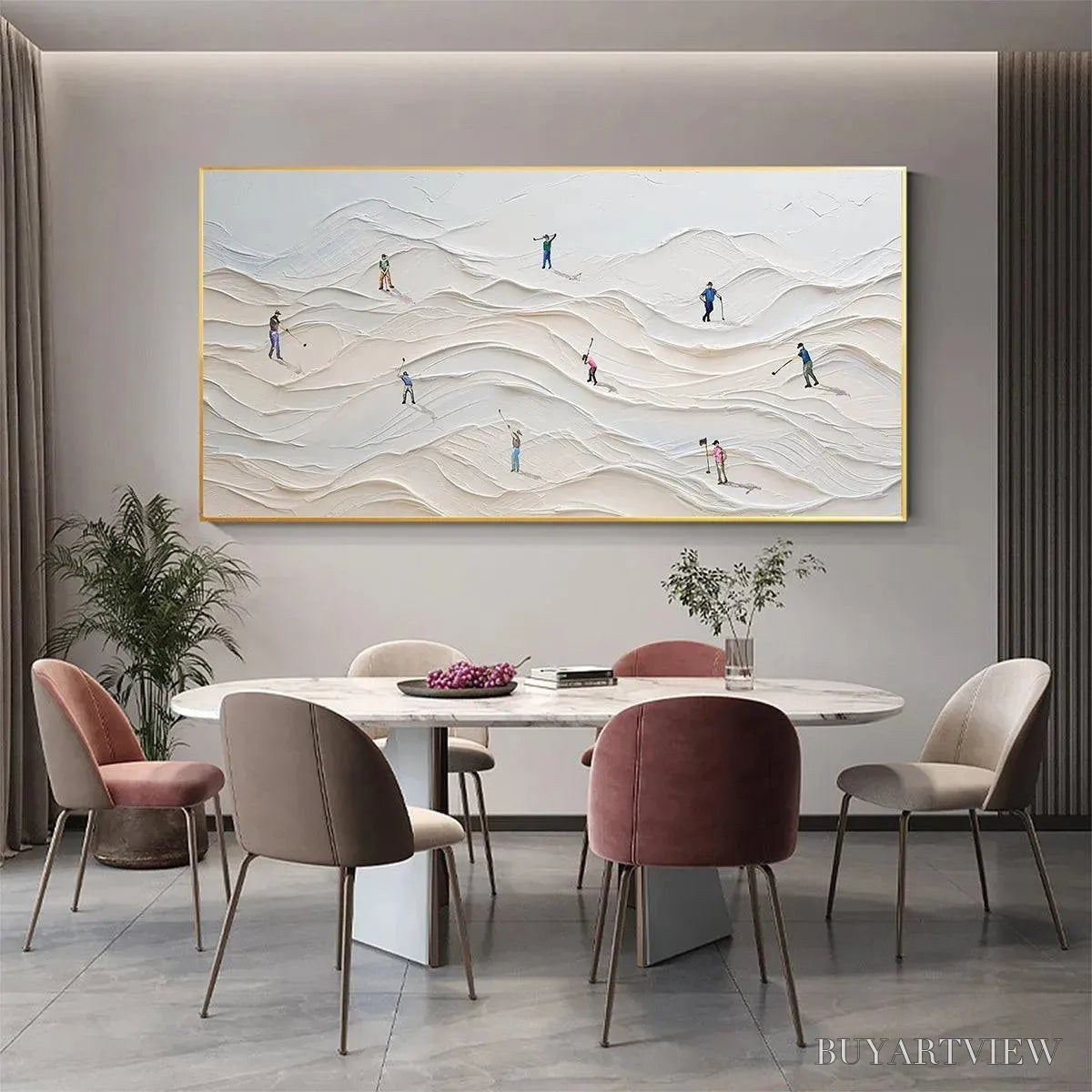 ARTOVITAS Fairway Vista – Textured Golf Course Landscape Painting - image 2