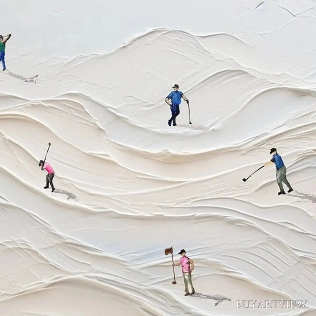 ARTOVITAS Fairway Vista – Textured Golf Course Landscape Painting - image 3