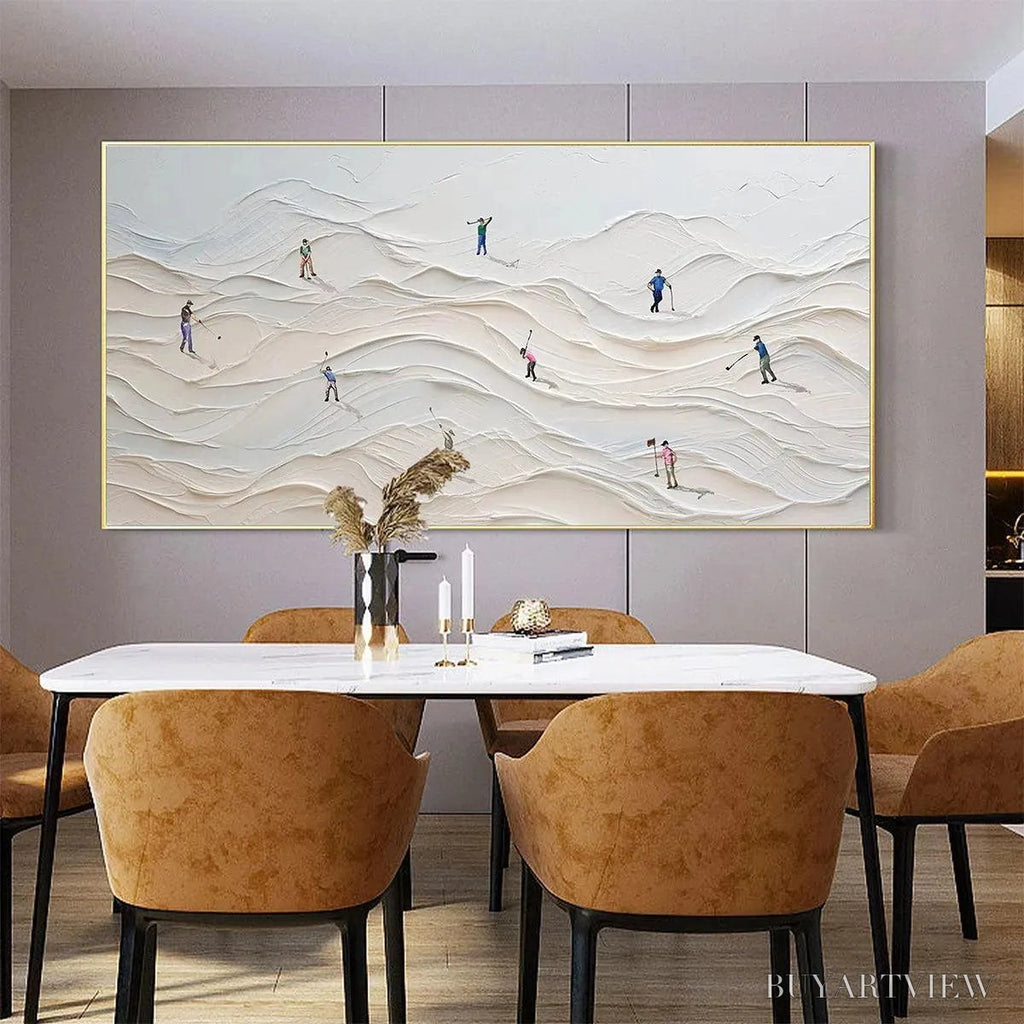 ARTOVITAS Fairway Vista – Textured Golf Course Landscape Painting - image 5