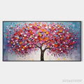 ARTOVITAS Jewel Tones Tree – Textured Impasto Tree Painting in Vibrant Pink - image 1