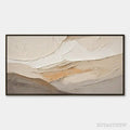 ARTOVITAS Pale Ridge – Beige White Mountain Abstract - image 1
