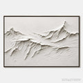 ARTOVITAS Terra Alba White Textured Mountain Painting | Abstract - image 1