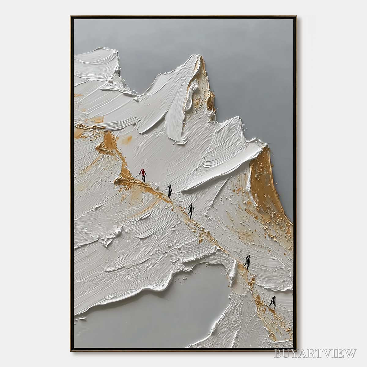 ARTOVITAS the Ascent – Textured Abstract Mountain Impasto Oil Painting - image 1