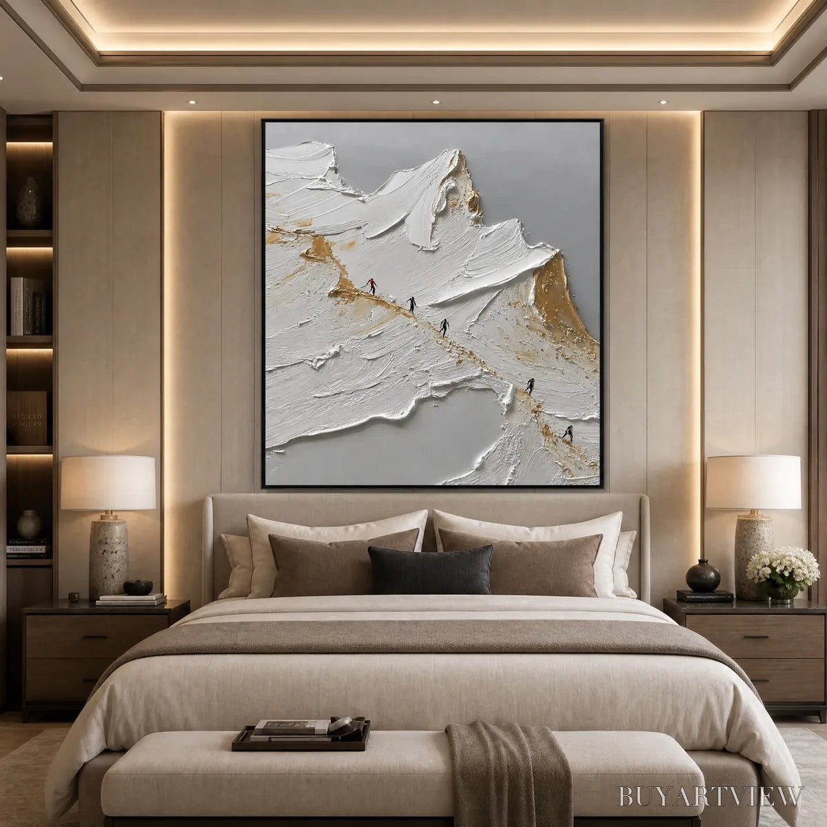 ARTOVITAS the Ascent – Textured Abstract Mountain Impasto Oil Painting - image 4