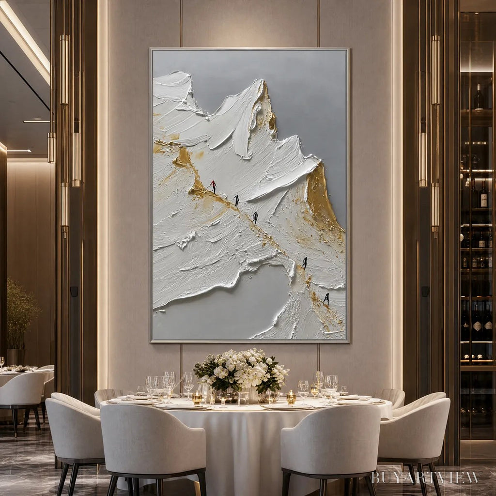 ARTOVITAS the Ascent – Textured Abstract Mountain Impasto Oil Painting - image 6