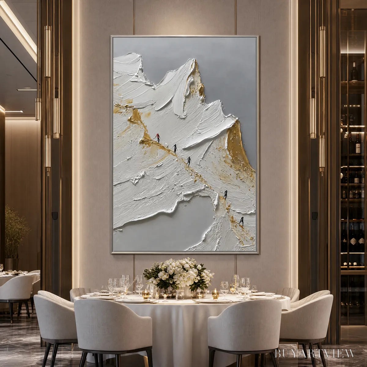 ARTOVITAS the Ascent – Textured Abstract Mountain Impasto Oil Painting - image 6