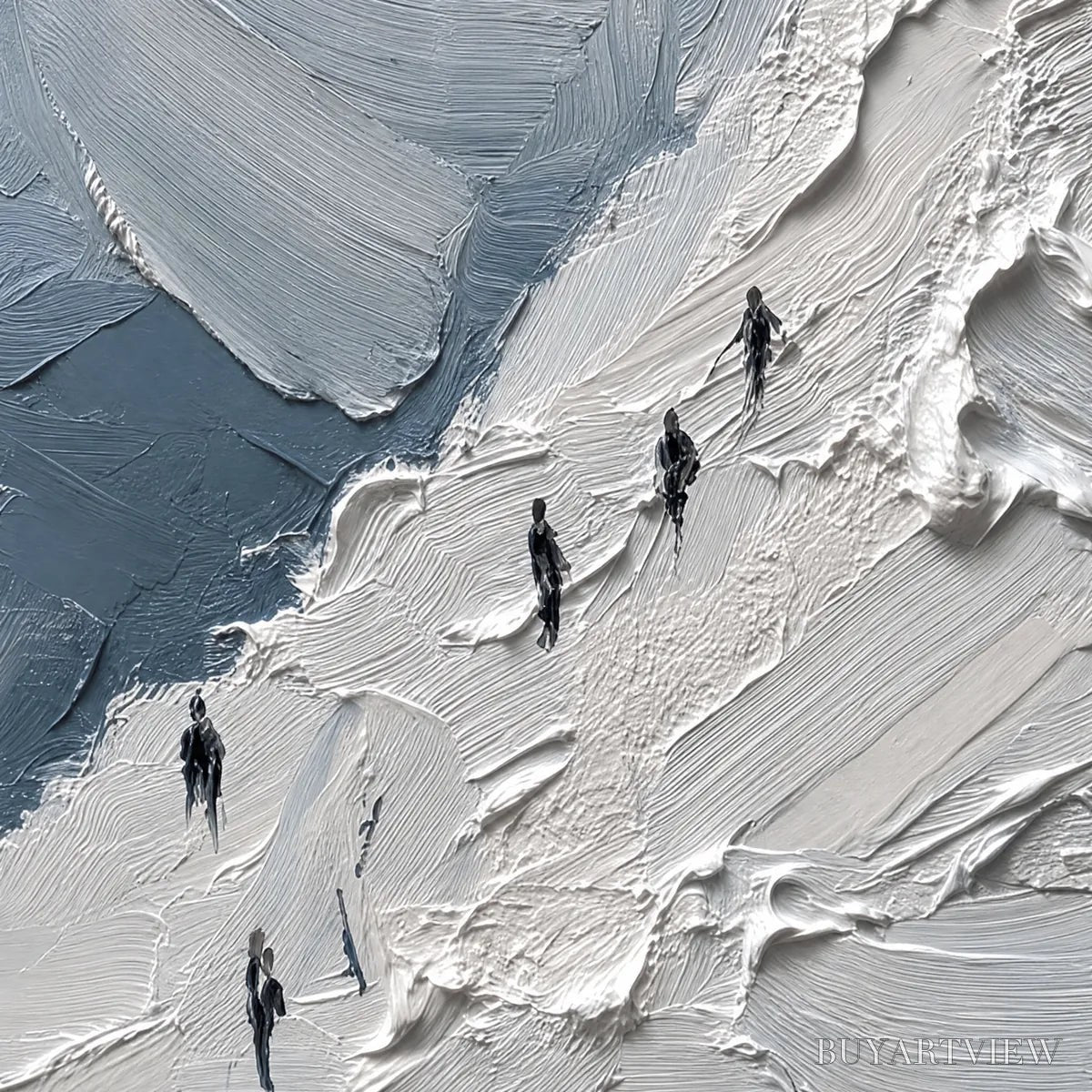 ARTOVITAS the Ascent Textured Impasto Mountain Oil Painting - image 3