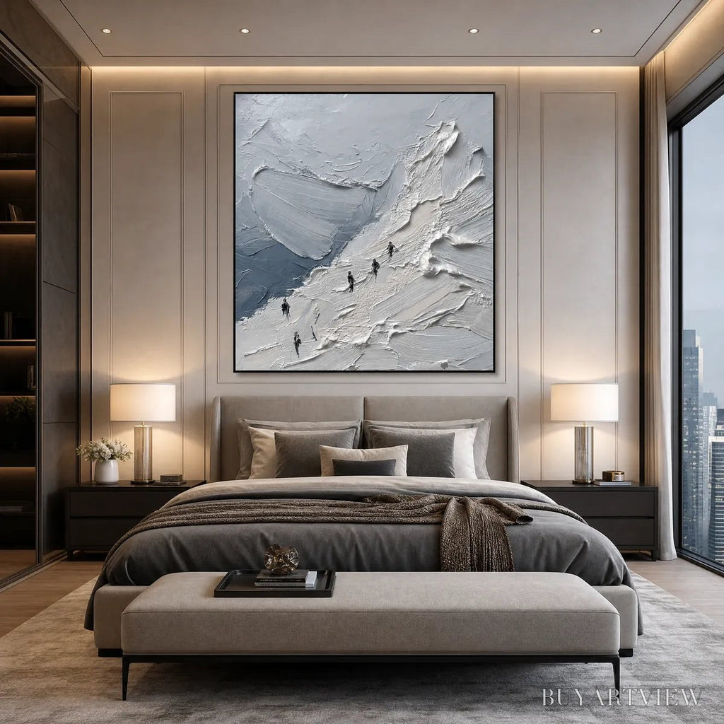 ARTOVITAS the Ascent Textured Impasto Mountain Oil Painting - image 4