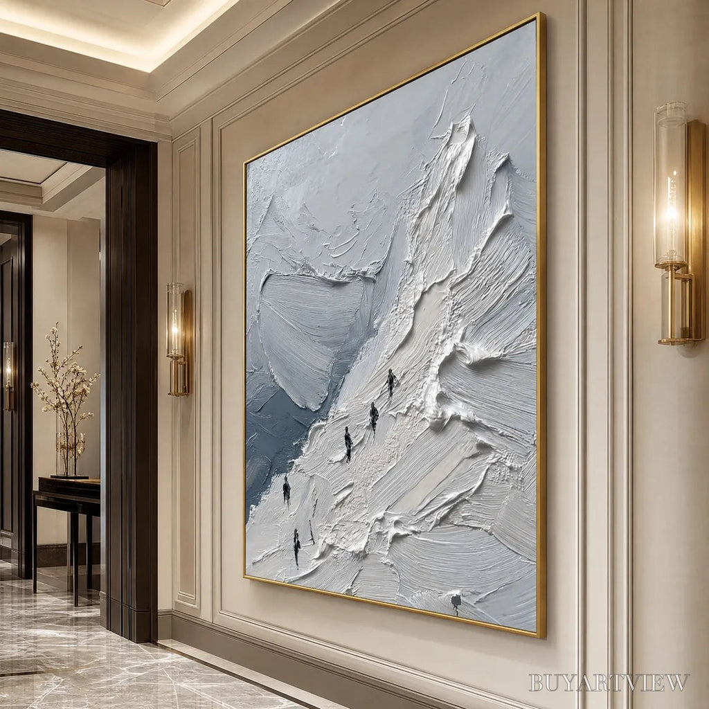 ARTOVITAS the Ascent Textured Impasto Mountain Oil Painting - image 5