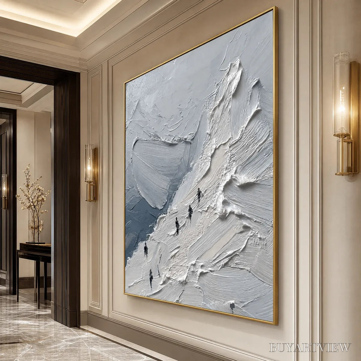 ARTOVITAS the Ascent Textured Impasto Mountain Oil Painting - image 5