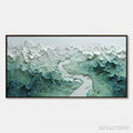 ARTOVITAS Alpine Current – Textured Impasto Mountain River Landscape - image 1