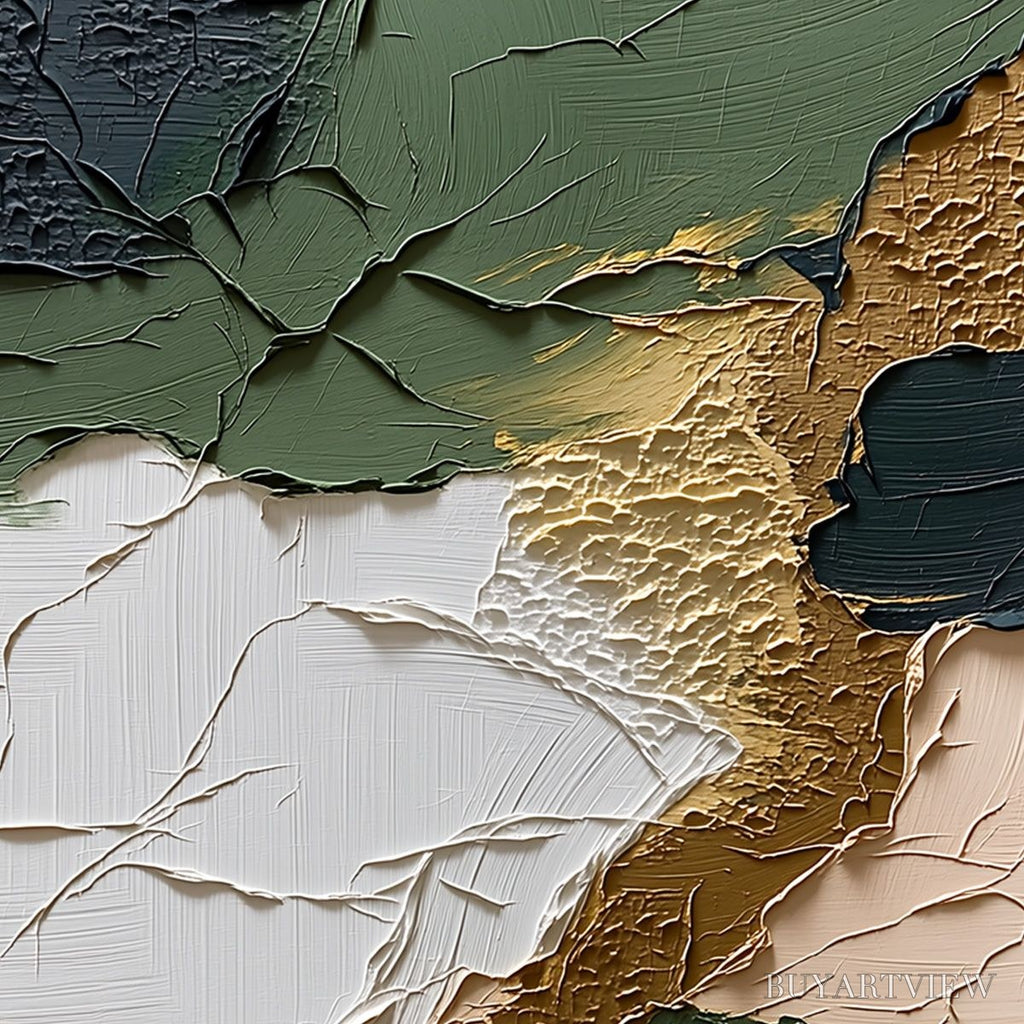 ARTOVITAS Terrain – Textured Wabi Sabi Abstract Painting in Earth Tones - image 3