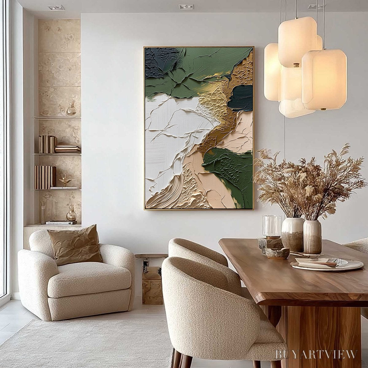 ARTOVITAS Terrain – Textured Wabi Sabi Abstract Painting in Earth Tones - image 4