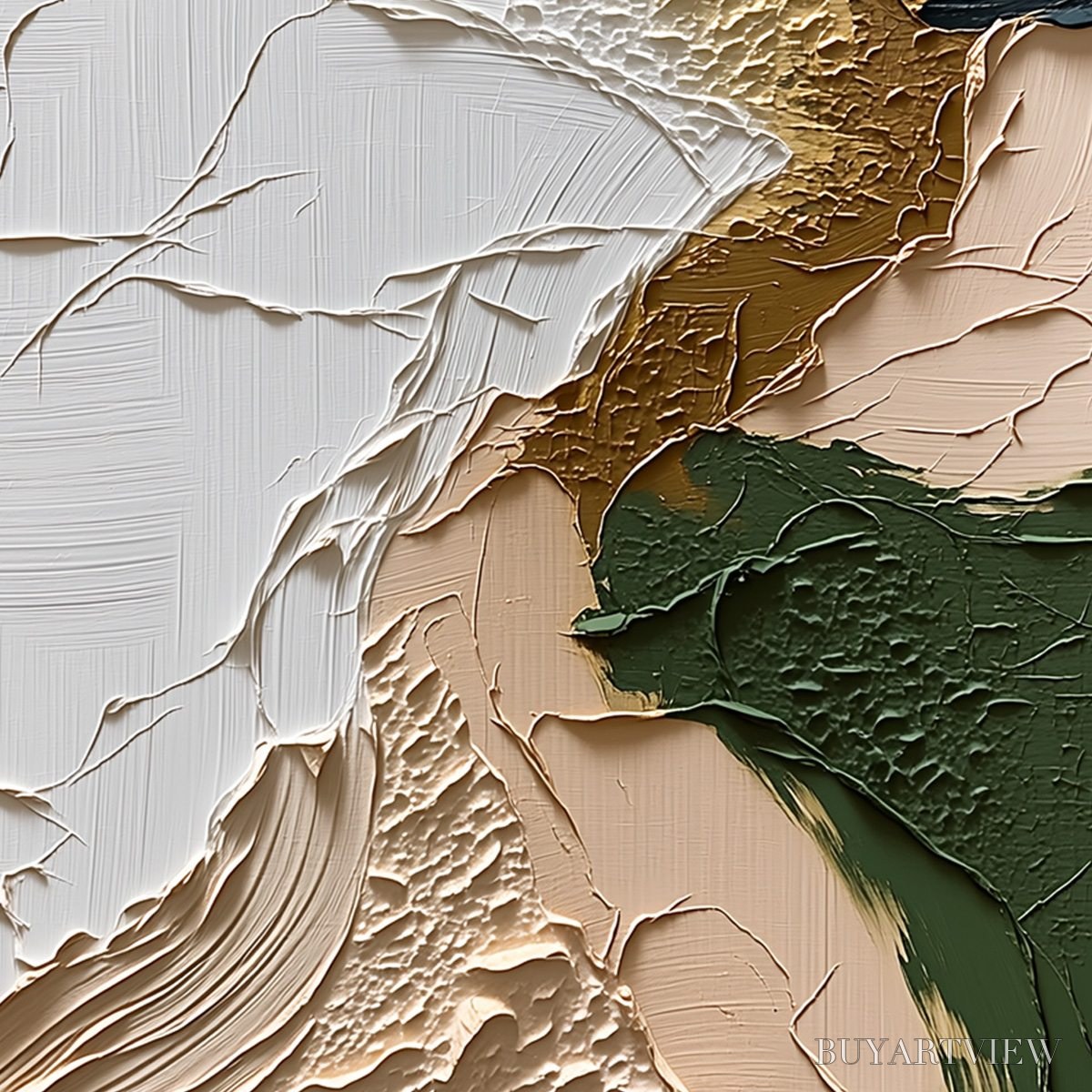 ARTOVITAS Terrain – Textured Wabi Sabi Abstract Painting in Earth Tones - image 5