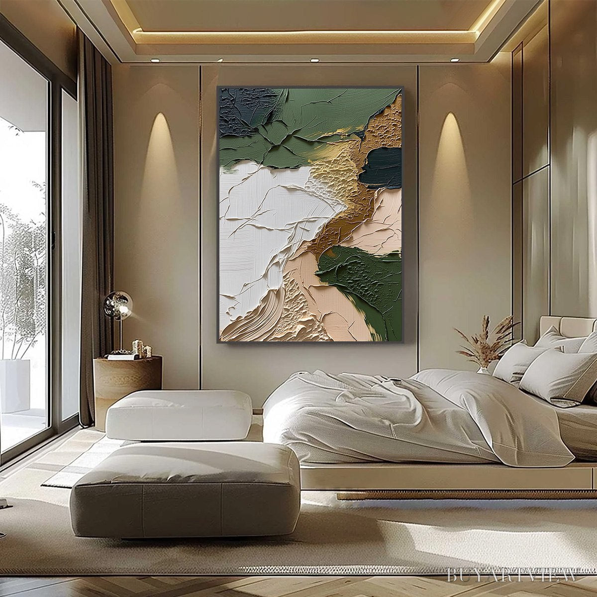 ARTOVITAS Terrain – Textured Wabi Sabi Abstract Painting in Earth Tones - image 6
