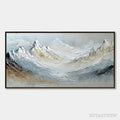 ARTOVITAS Alpine Crest – Heavily Textured Wabi Sabi Mountain Landscape Painting - image 1