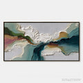 ARTOVITAS Terraflow – Large Horizontal Abstract Impasto Landscape Painting - image 1