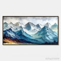 ARTOVITAS Alpine Crest – Textured Impasto Mountain Range Landscape Painting - image 1