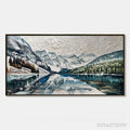 ARTOVITAS Glacial Serenity – Heavily Textured Impasto Mountain Lake Painting - image 1