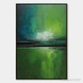 ARTOVITAS Verdant Horizon – Large Textured Abstract Green Landscape Painting - image 1