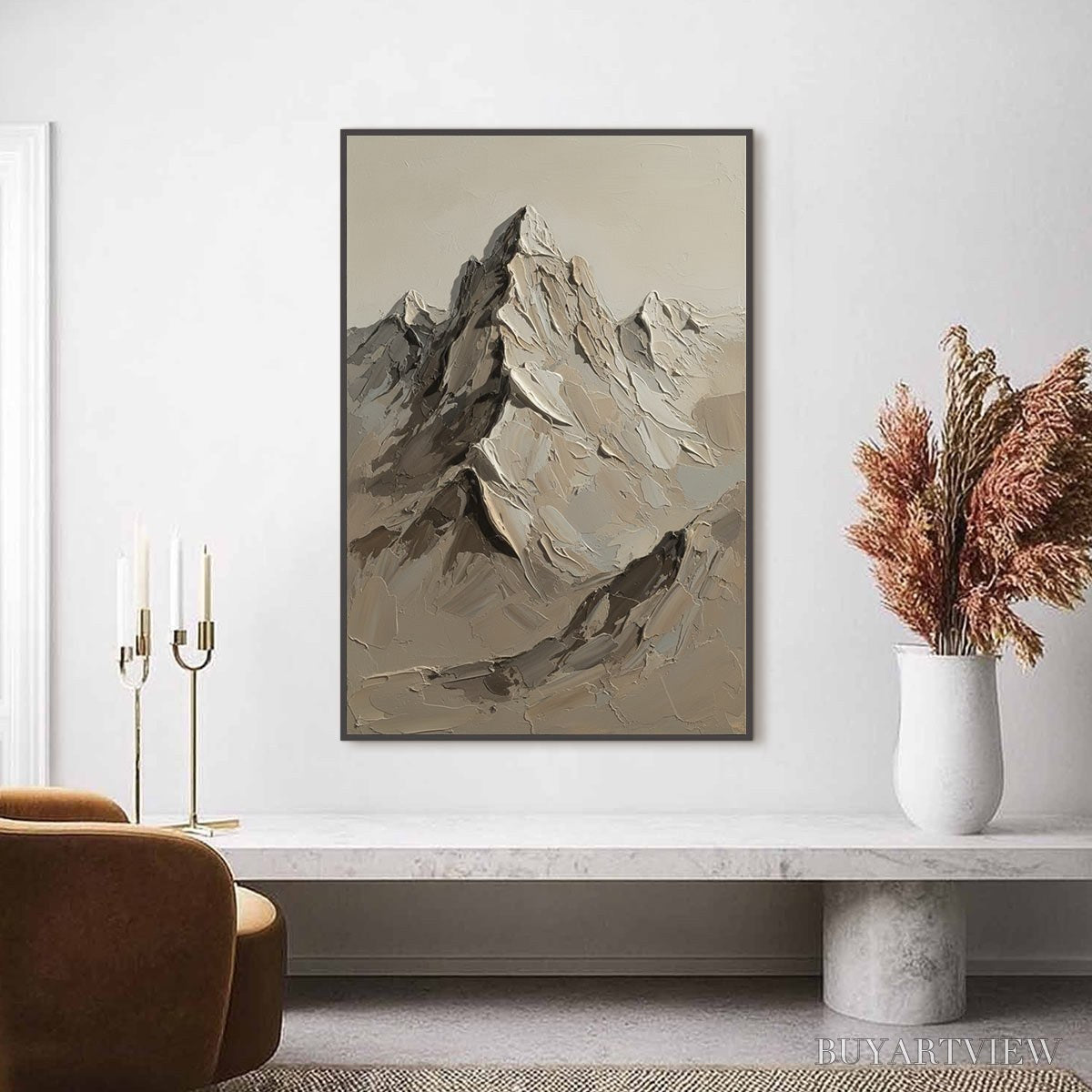ARTOVITAS Terra Peak – Textured Wabi Sabi Mountain Impasto - image 2