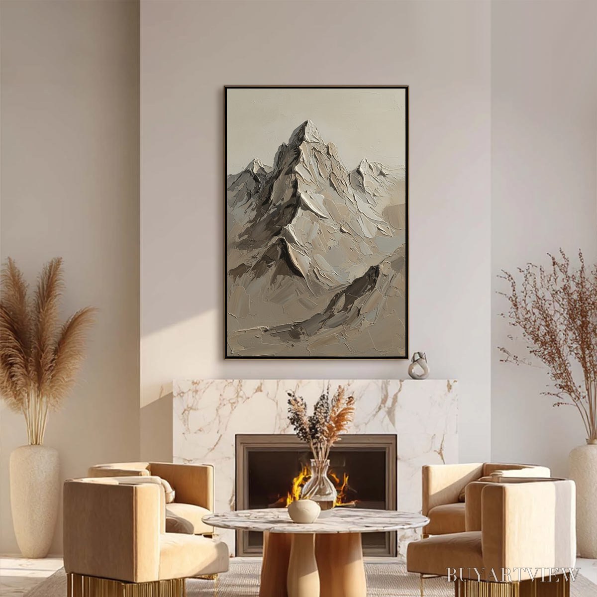 ARTOVITAS Terra Peak – Textured Wabi Sabi Mountain Impasto - image 6