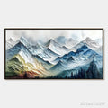 ARTOVITAS Alpine Glow – Large Textured Impasto Mountain Range - image 1