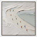 ARTOVITAS Alpine Rush – Textured Impasto Style Skiing Sports Painting - image 1