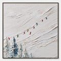 ARTOVITAS Alpine Rush – Heavily Textured Impasto Skiing Sports Painting - image 1