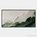 ARTOVITAS Verdant Ascent – Textured Wabi Sabi Mountain Landscape Painting - image 1