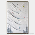 ARTOVITAS Alpine Rush – Textured Impasto Skiing & Mountain Sports Painting - image 1