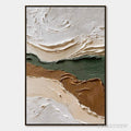 ARTOVITAS Verdant Ridge – Textured Wabi Sabi Abstract Landscape Painting - image 1