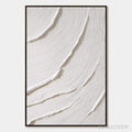 ARTOVITAS Whispering Waves – Textured White Minimalist Wabi Sabi Abstract Painting - image 1
