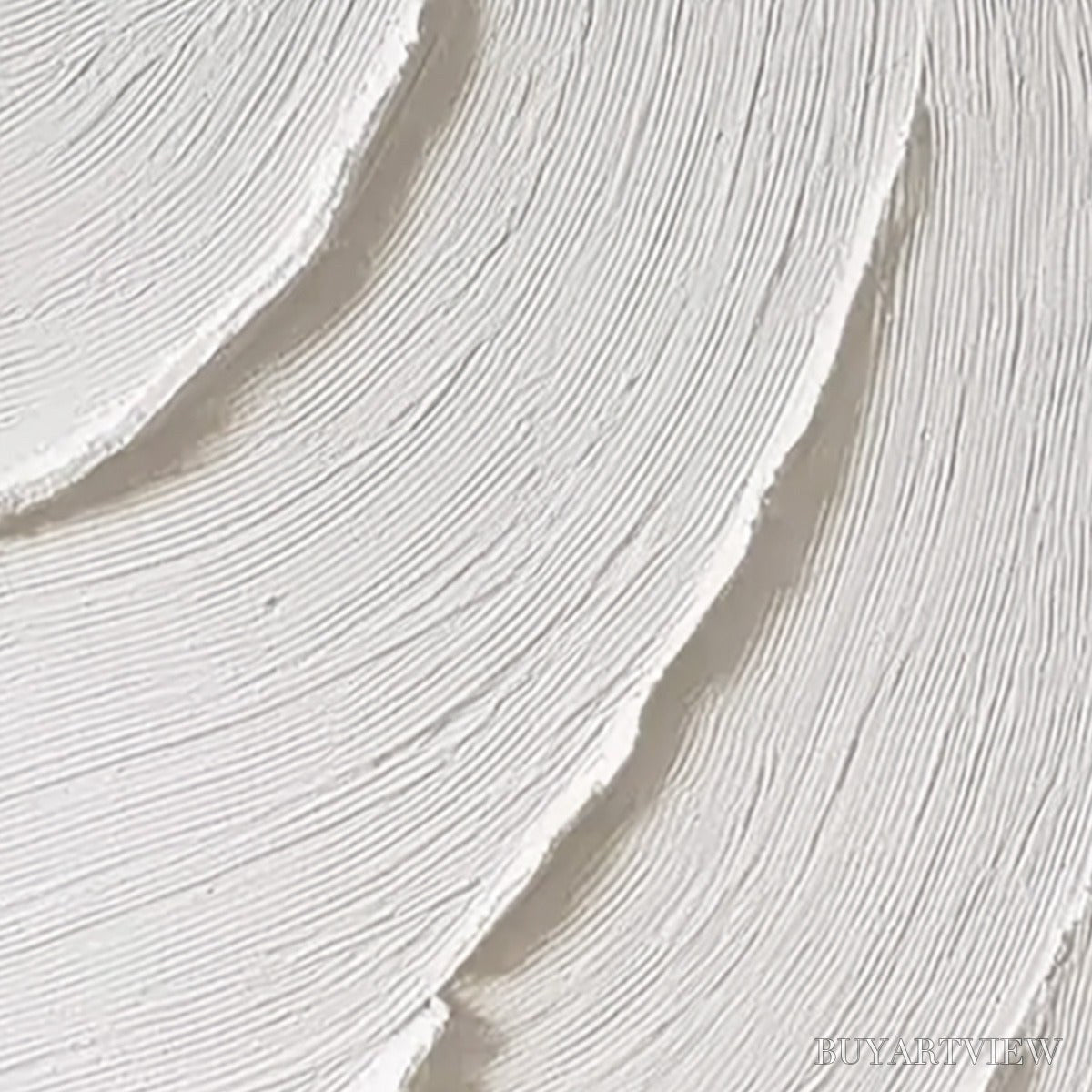 ARTOVITAS Whispering Waves – Textured White Minimalist Wabi Sabi Abstract Painting - image 5