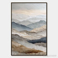 ARTOVITAS Whispering Ridges – Textured Wabi Sabi Mountain Landscape Painting - image 1